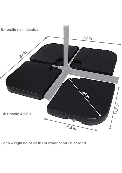 Top 10 😀 Sand or Water Square Cantilever Offset Patio Umbrella Base Plates by Sunnydaze Decor 😉 7 Top 10 😀 Sand or Water Square Cantilever Offset Patio Umbrella Base Plates by Sunnydaze Decor 😉 - Image 5