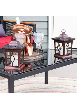 Best reviews of ⭐ Lucien Outdoor Solar Candle Lantern - 9 in - Copper - Set of 4 by Sunnydaze Decor 🛒