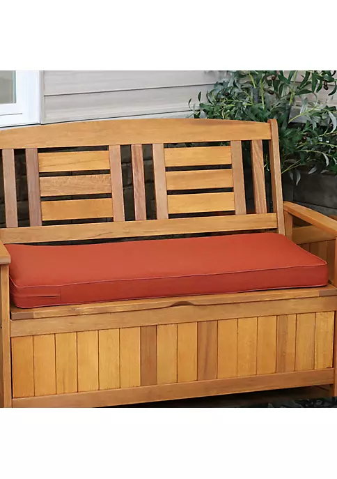 New 🔔 Indoor/Outdoor Olefin Bench Cushion - 41 in x 18 in - Rust by Sunnydaze Decor ✨ 3 New 🔔 Indoor/Outdoor Olefin Bench Cushion - 41 in x 18 in - Rust by Sunnydaze Decor ✨
