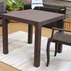 Best reviews of 😀 31.25 in Plastic Square Patio Dining Table - Brown by Sunnydaze Decor ❤️