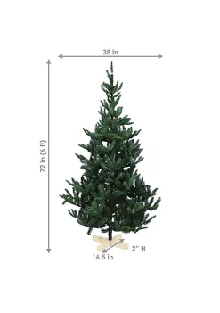 Cheap 🛒 Indoor Unlit Artificial 🎄 Christmas Tree with Wooden Base - 6 ft by Sunnydaze Decor 👏 -Sunnydaze Decor Shop Belk 1597