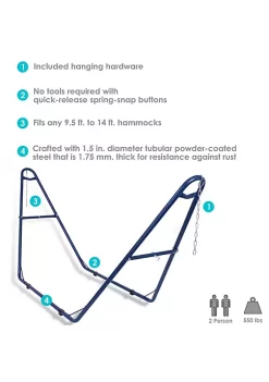 New 🔔 Powder-Coated Steel Universal Hammock Stand - Blue - 124 in by Sunnydaze Decor 🤩 11 New 🔔 Powder-Coated Steel Universal Hammock Stand - Blue - 124 in by Sunnydaze Decor 🤩 -Sunnydaze Decor Shop Belk 1608