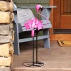 Outlet ❤️ Sunnydaze Indoor/Outdoor Metal Flamingo Yard Art Statue - 24-Inch by Sunnydaze Decor 🌟 -Sunnydaze Decor Shop Belk 1633