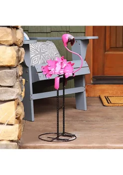 Outlet ❤️ Sunnydaze Indoor/Outdoor Metal Flamingo Yard Art Statue - 24-Inch by Sunnydaze Decor 🌟