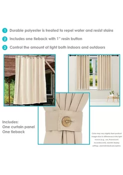 Best Pirce 🔔 Room Darkening Curtain Panel - Beige - 100 in x 84 in by Sunnydaze Decor ✔️ -Sunnydaze Decor Shop Belk 1641