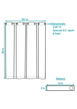 Best Pirce 🔔 Room Darkening Curtain Panel - Beige - 100 in x 84 in by Sunnydaze Decor ✔️ -Sunnydaze Decor Shop Belk 1642