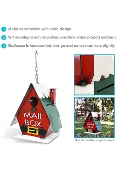 New 🎁 Sunnydaze Indoor/Outdoor Metal Santa Belt Birdhouse - 12.5" H by Sunnydaze Decor 😉 -Sunnydaze Decor Shop Belk 1671