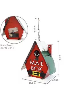 New 🎁 Sunnydaze Indoor/Outdoor Metal Santa Belt Birdhouse - 12.5" H by Sunnydaze Decor 😉 -Sunnydaze Decor Shop Belk 1672