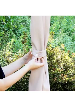 Outlet ❤️ Indoor/Outdoor Spun Polyester Curtain Tiebacks - Beige - Set of 4 by Sunnydaze Decor ✨ -Sunnydaze Decor Shop Belk 1685