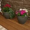 Deals 🎉 12 in Chalet Glazed Ceramic Planter - Gray - Set of 2 by Sunnydaze Decor 🥰 -Sunnydaze Decor Shop Belk 1734