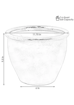 Deals 🎉 12 in Chalet Glazed Ceramic Planter - Gray - Set of 2 by Sunnydaze Decor 🥰 -Sunnydaze Decor Shop Belk 1738