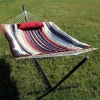 Wholesale ❤️ Large Rope Hammock with Steel Stand and Pad/Pillow - Modern Lines by Sunnydaze Decor 👍