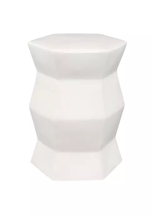 Budget โ๏ธ 17.25 in Moderno Geometric Glaze Ceramic Garden Stool - White by Sunnydaze Decor ๐ฅ 4 Budget โ๏ธ 17.25 in Moderno Geometric Glaze Ceramic Garden Stool - White by Sunnydaze Decor ๐ฅ - Image 2