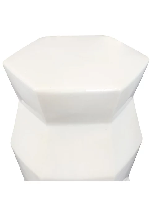 Budget โ๏ธ 17.25 in Moderno Geometric Glaze Ceramic Garden Stool - White by Sunnydaze Decor ๐ฅ 5 Budget โ๏ธ 17.25 in Moderno Geometric Glaze Ceramic Garden Stool - White by Sunnydaze Decor ๐ฅ - Image 3