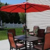 Deals 😉 9 ft Aluminum Patio Umbrella with Tilt and Crank - Burnt Orange by Sunnydaze Decor ⭐ -Sunnydaze Decor Shop Belk 1769