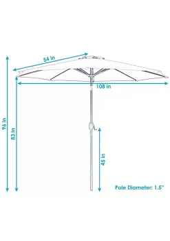 Deals 😉 9 ft Aluminum Patio Umbrella with Tilt and Crank - Burnt Orange by Sunnydaze Decor ⭐ -Sunnydaze Decor Shop Belk 1773