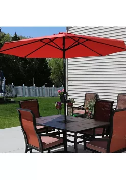 Deals 😉 9 ft Aluminum Patio Umbrella with Tilt and Crank - Burnt Orange by Sunnydaze Decor ⭐ -Sunnydaze Decor Shop Belk 1774