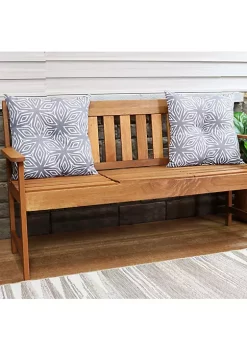 Best deal 💯 Sunnydaze 2 Outdoor Tufted Back Cushions - 19 x 19-Inch - Gray Geometric by Sunnydaze Decor 🎉 -Sunnydaze Decor Shop Belk 1792