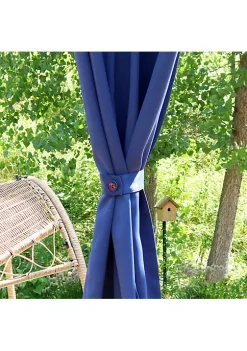 Cheapest ✔️ Indoor/Outdoor Polyester Curtain Tiebacks - Blue - Set of 2 by Sunnydaze Decor 🔔 -Sunnydaze Decor Shop Belk 1826
