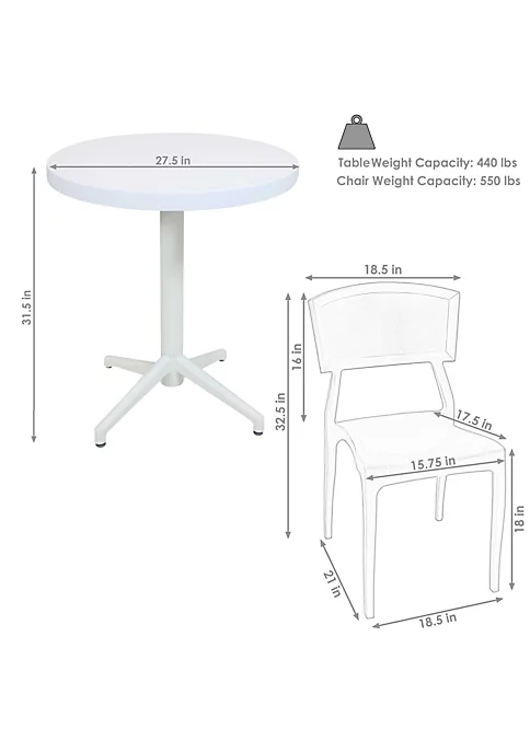 Hot Sale ⭐ Elmott Plastic 5-Piece Dining Table and Chairs Set - Blue by Sunnydaze Decor 👏 7 Hot Sale ⭐ Elmott Plastic 5-Piece Dining Table and Chairs Set - Blue by Sunnydaze Decor 👏 - Image 5
