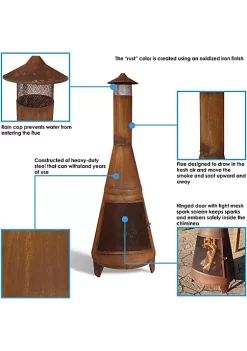 Deals ๐ 70 in Steel Wood Burning Chiminea Fire Pit with Rain Cap - Rustic by Sunnydaze Decor โ 11 Deals ๐ 70 in Steel Wood Burning Chiminea Fire Pit with Rain Cap - Rustic by Sunnydaze Decor โ -Sunnydaze Decor Shop Belk 1847