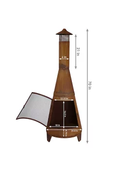 Deals ๐ 70 in Steel Wood Burning Chiminea Fire Pit with Rain Cap - Rustic by Sunnydaze Decor โ 12 Deals ๐ 70 in Steel Wood Burning Chiminea Fire Pit with Rain Cap - Rustic by Sunnydaze Decor โ -Sunnydaze Decor Shop Belk 1848