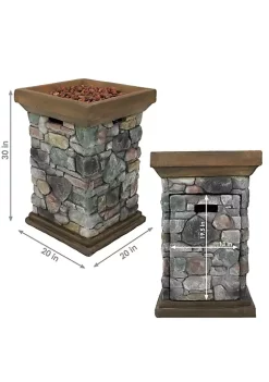 Best reviews of 👏 Sunnydaze Rock Column Design Propane Gas Fire Pit - 30-Inch by Sunnydaze Decor 🔥 -Sunnydaze Decor Shop Belk 1854