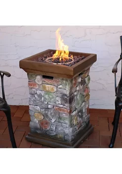 Best reviews of 👏 Sunnydaze Rock Column Design Propane Gas Fire Pit - 30-Inch by Sunnydaze Decor 🔥 -Sunnydaze Decor Shop Belk 1855