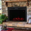 Flash Sale 🎁 28 in Cozy Warmth Indoor Electric Fireplace Insert - Black by Sunnydaze Decor 🔥 -Sunnydaze Decor Shop Belk 1872