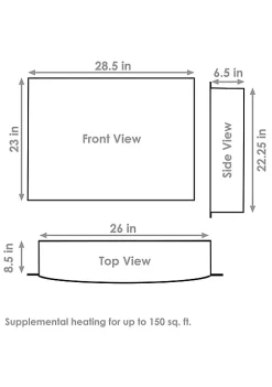 Flash Sale 🎁 28 in Cozy Warmth Indoor Electric Fireplace Insert - Black by Sunnydaze Decor 🔥 -Sunnydaze Decor Shop Belk 1876