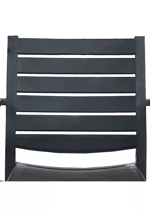 Best deal ๐คฉ Illias Plastic Stackable Patio Armchair - Gray - Set of 2 by Sunnydaze Decor ๐ 5 Best deal ๐คฉ Illias Plastic Stackable Patio Armchair - Gray - Set of 2 by Sunnydaze Decor ๐ - Image 3