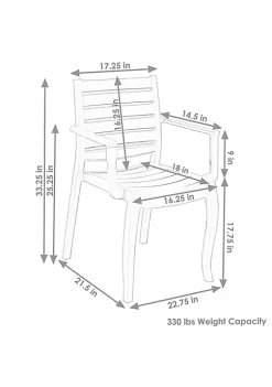Best deal ๐คฉ Illias Plastic Stackable Patio Armchair - Gray - Set of 2 by Sunnydaze Decor ๐ 12 Best deal ๐คฉ Illias Plastic Stackable Patio Armchair - Gray - Set of 2 by Sunnydaze Decor ๐ -Sunnydaze Decor Shop Belk 1882