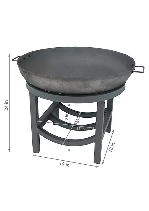 Flash Sale 🌟 30 in Round Cast Iron Fire Pit Bowl with Built-In Log Rack by Sunnydaze Decor 😍 7 Flash Sale 🌟 30 in Round Cast Iron Fire Pit Bowl with Built-In Log Rack by Sunnydaze Decor 😍 - Image 5