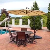 Coupon 🛒 10 ft Cantilever Offset Steel Patio Umbrella with Crank - Beige by Sunnydaze Decor 💯 -Sunnydaze Decor Shop Belk 1917