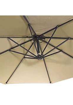 Coupon 🛒 10 ft Cantilever Offset Steel Patio Umbrella with Crank - Beige by Sunnydaze Decor 💯 -Sunnydaze Decor Shop Belk 1919