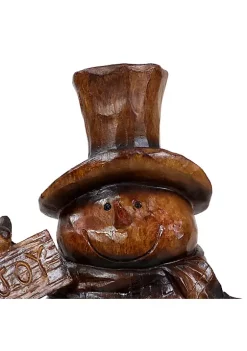 Hot Sale ⭐ Sunnydaze Snowman Holding Joy Sign Indoor 🔔 Christmas Decor Figurine - 10-Inch by Sunnydaze Decor ⌛ -Sunnydaze Decor Shop Belk 192