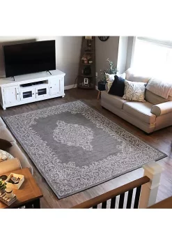 Hot Sale 🥰 Parisian Paradise Indoor Area Rug in Ash - 8 x 10 Foot by Sunnydaze Decor 😀