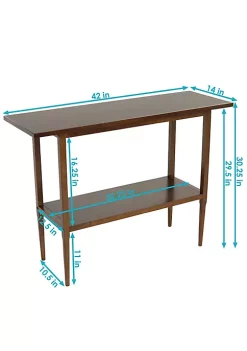 Brand new 🎉 Lawrence Wooden Sofa Console Table - Dark Walnut - 42 in by Sunnydaze Decor ⭐ -Sunnydaze Decor Shop Belk 1948