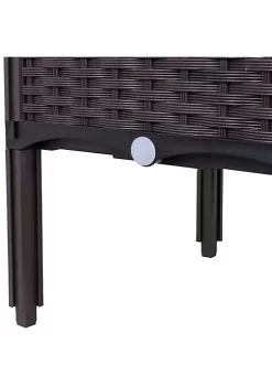 Discount 🧨 Polypropylene Wicker Self-Watering Raised Bed - Brown - Set of 4 by Sunnydaze Decor 👍 -Sunnydaze Decor Shop Belk 1952