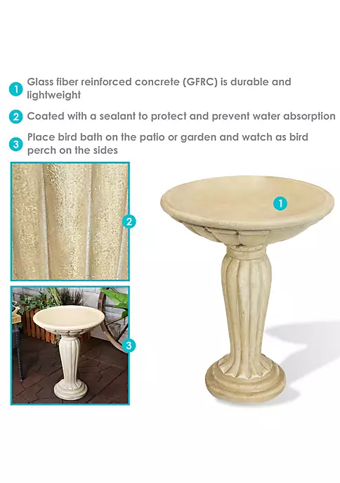 Hot Sale ๐ Crecian Glass Fiber Reinforced Concrete Bird Bath - 16 in - Cream by Sunnydaze Decor ๐คฉ 6 Hot Sale ๐ Crecian Glass Fiber Reinforced Concrete Bird Bath - 16 in - Cream by Sunnydaze Decor ๐คฉ - Image 4