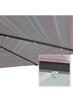 Buy 😍 9 ft Solar Patio Umbrella with Lights, Tilt, and Crank - Red by Sunnydaze Decor ⌛ -Sunnydaze Decor Shop Belk 1985