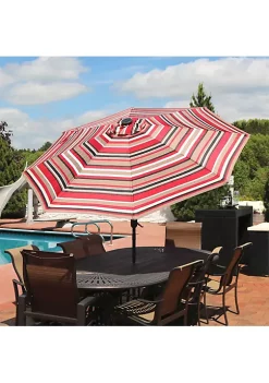 Buy 😍 9 ft Solar Patio Umbrella with Lights, Tilt, and Crank - Red by Sunnydaze Decor ⌛ -Sunnydaze Decor Shop Belk 1987