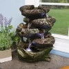 Cheap ⌛ Rock Falls 5-Step Indoor Water Fountain with LED Lights - 14 in by Sunnydaze Decor 😀