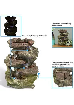 Cheap ⌛ Rock Falls 5-Step Indoor Water Fountain with LED Lights - 14 in by Sunnydaze Decor 😀 11 Cheap ⌛ Rock Falls 5-Step Indoor Water Fountain with LED Lights - 14 in by Sunnydaze Decor 😀 -Sunnydaze Decor Shop Belk 2044