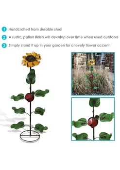 Best reviews of ⌛ Sunnydaze Standing Sunflower with Ladybug Metal Art Garden Stake - 34.25-Inch by Sunnydaze Decor 😀 -Sunnydaze Decor Shop Belk 2088