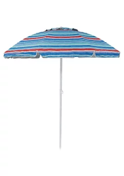 Hot Sale 🤩 Sunnydaze 6-Foot Beach Umbrella with UV Protection and Tilt - Pacific Stripe by Sunnydaze Decor 🧨 -Sunnydaze Decor Shop Belk 2137