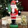 Cheap ❤️ Santa Claus with Tree Indoor Nutcracker Statue - 16.75 in by Sunnydaze Decor 🌟 -Sunnydaze Decor Shop Belk 214