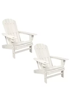 Top 10 🎉 Sunnydaze 2 Lake Style Adirondack Chairs with Cup Holder - White by Sunnydaze Decor 🤩 -Sunnydaze Decor Shop Belk 2157