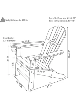 Top 10 🎉 Sunnydaze 2 Lake Style Adirondack Chairs with Cup Holder - White by Sunnydaze Decor 🤩 -Sunnydaze Decor Shop Belk 2160