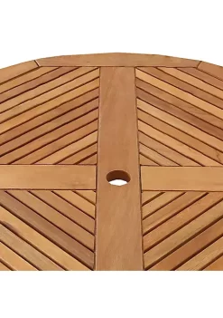 Cheap 🎁 42.75 in Meranti Wood Round Patio Dining Table by Sunnydaze Decor 🥰 -Sunnydaze Decor Shop Belk 2223